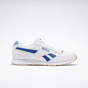 Reebok Royal Glide Lux Turnschuhe Herren - Weiß/Königsblau DunkelBlau/Grau - DE 380-HEF